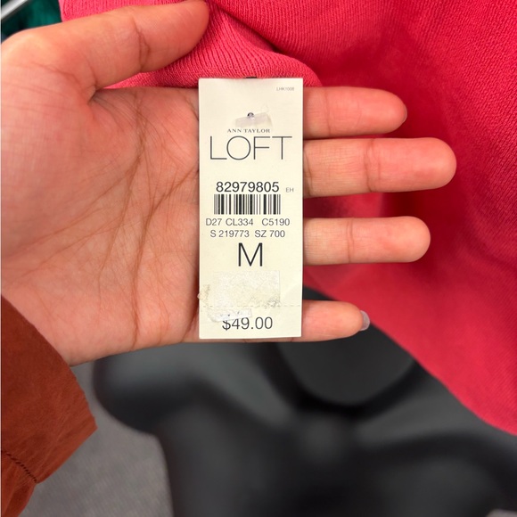 Loft Med Pink Halter Top NEW - Picture 6 of 8